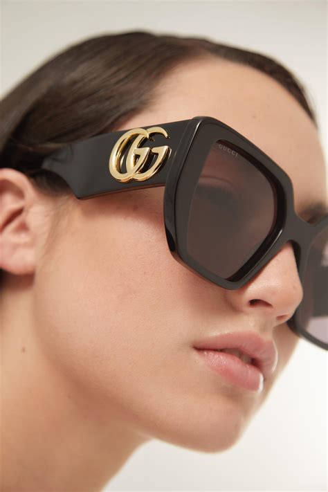 black oversized round sunglasses|gucci oversized black sunglasses.